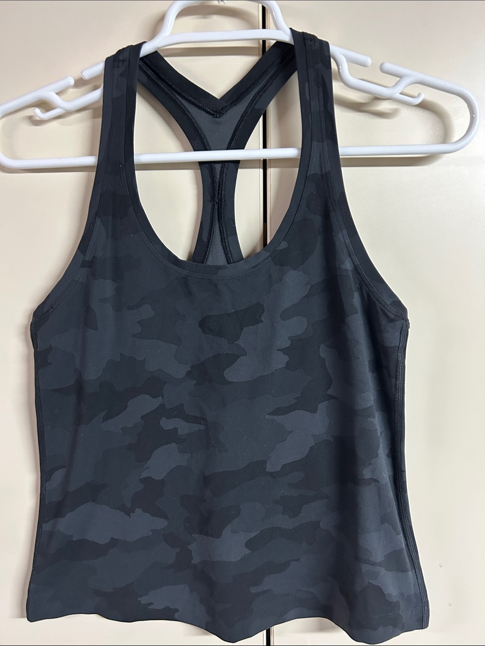 Lululemon Black Charcoal Camo Racerback Tank